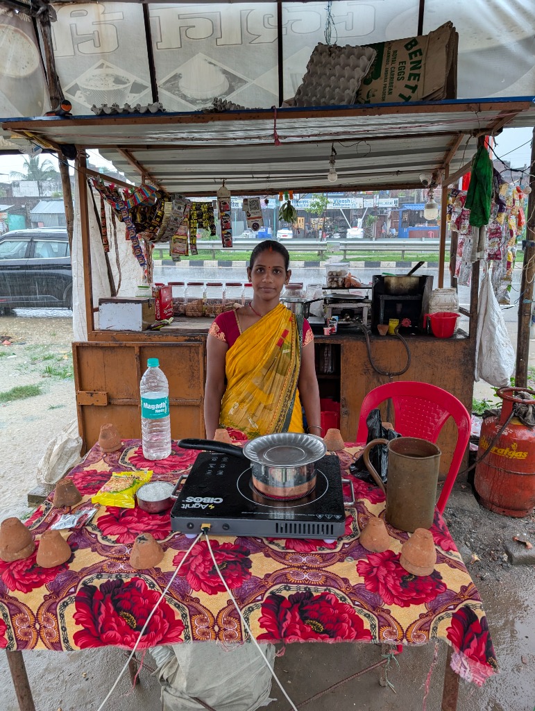 Manju Devi at her stall in Bihar